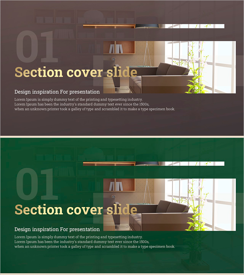 고급 인테리어 PPT 간지 – 세련된 프레젠테이션의 시작