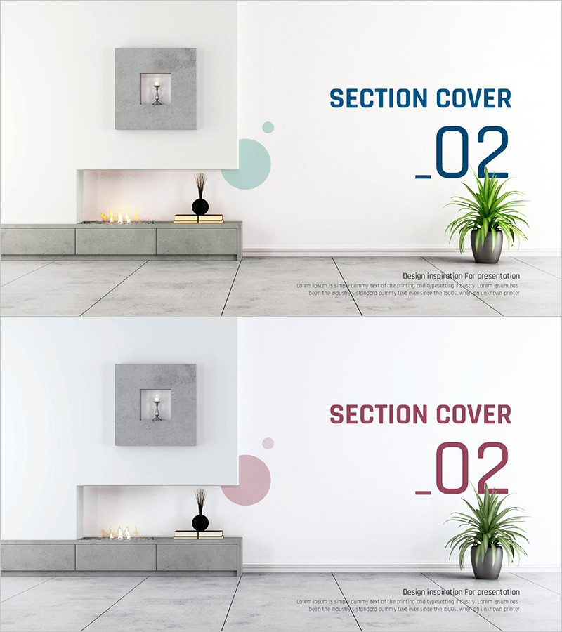 심플 인테리어 템플릿 간지 02 – 세련된 프레젠테이션의 시작