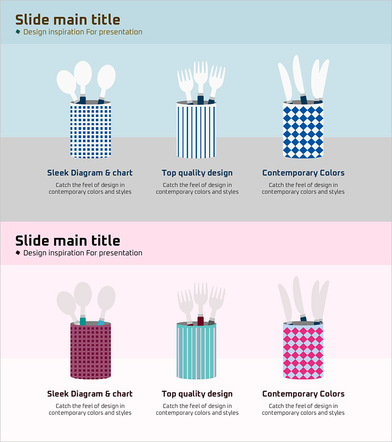 일러스트 커트러리 다이어그램 - 제품 소개 및 디자인 감성