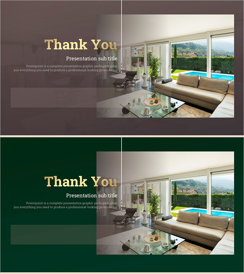 고급 인테리어 PPT 엔딩 – 고급스러운 마무리