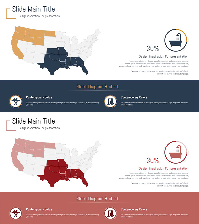 욕실 수요조사 그래프 – 시장 분석을 위한 도넛형 슬라이드