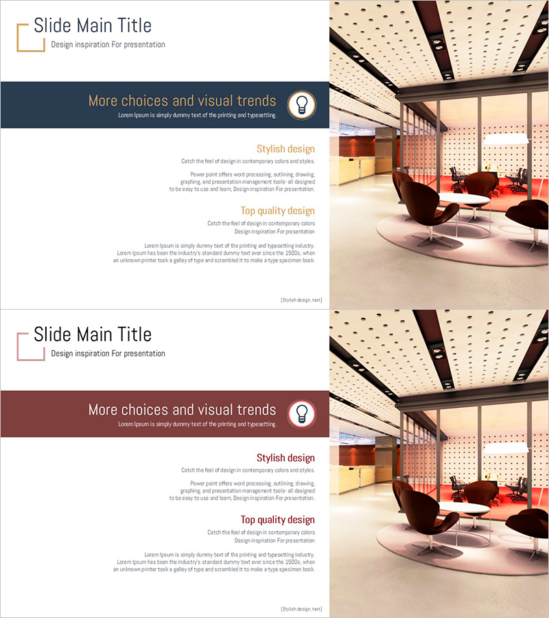 실내 건축 아이디어 – 비즈니스 방향성을 담은 프레젠테이션