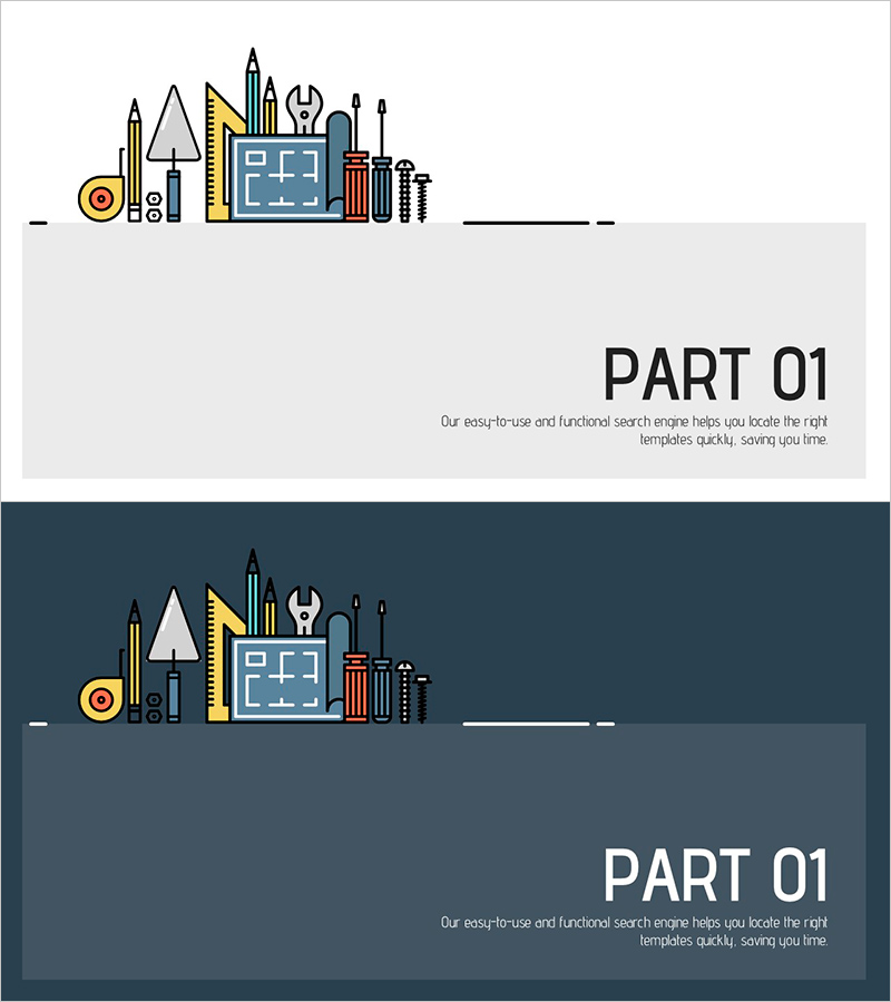 건축공학 일러스트 슬라이드 템플릿 – 전문성과 창의성을 창출하다