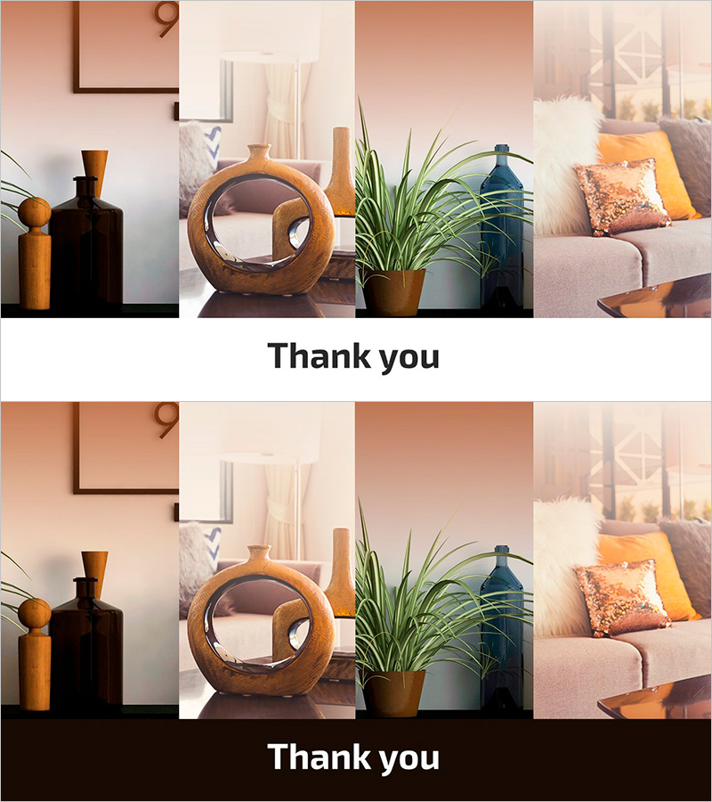 인테리어 소품 프레젠테이션 엔딩 – 감성적인 마무리