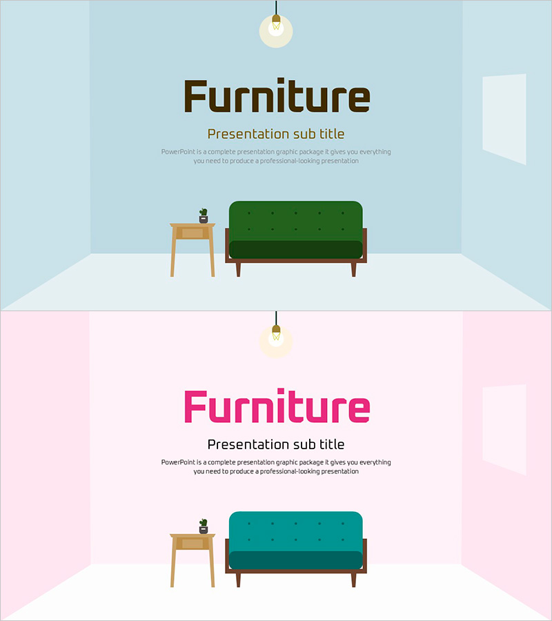 가구 일러스트 템플릿 표지 – 독창적이고 세련된 디자인