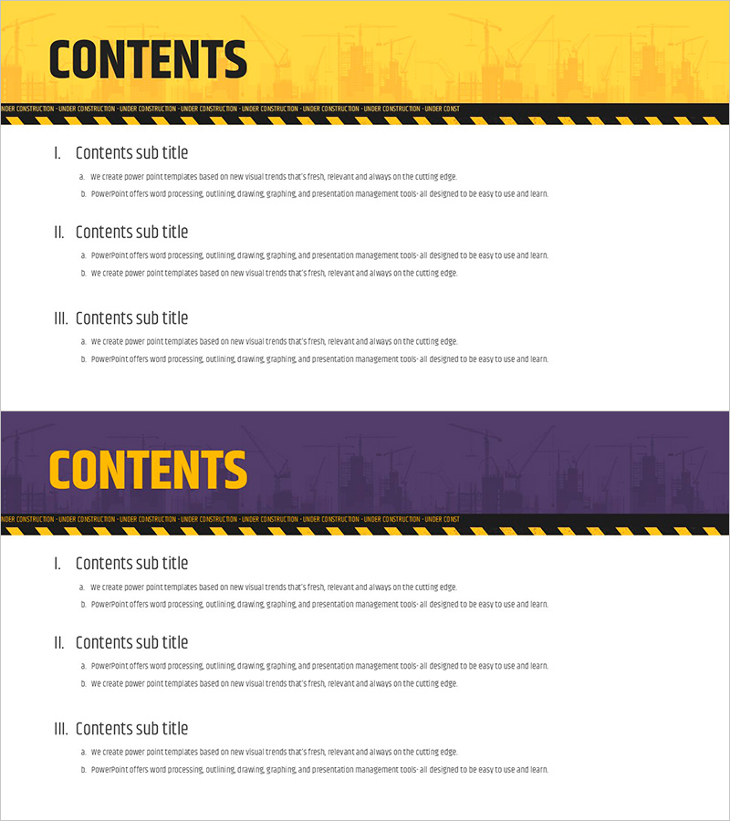 건축 안전 일러스트PPT 목차