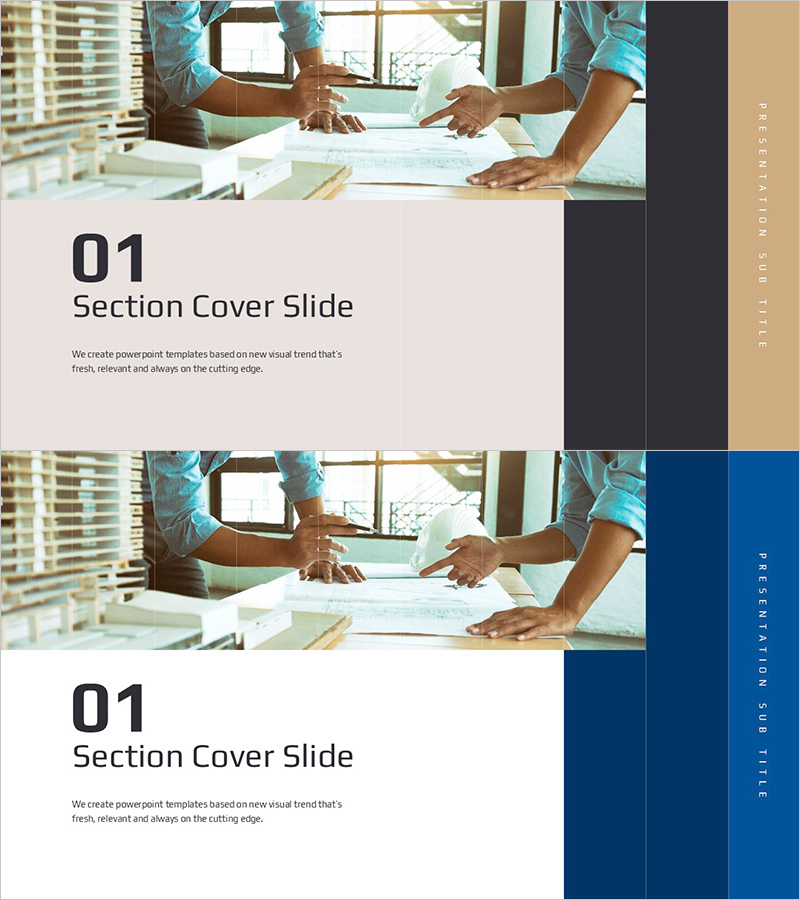 건축 기술 템플릿 간지 01 – 섹션 커버 슬라이드