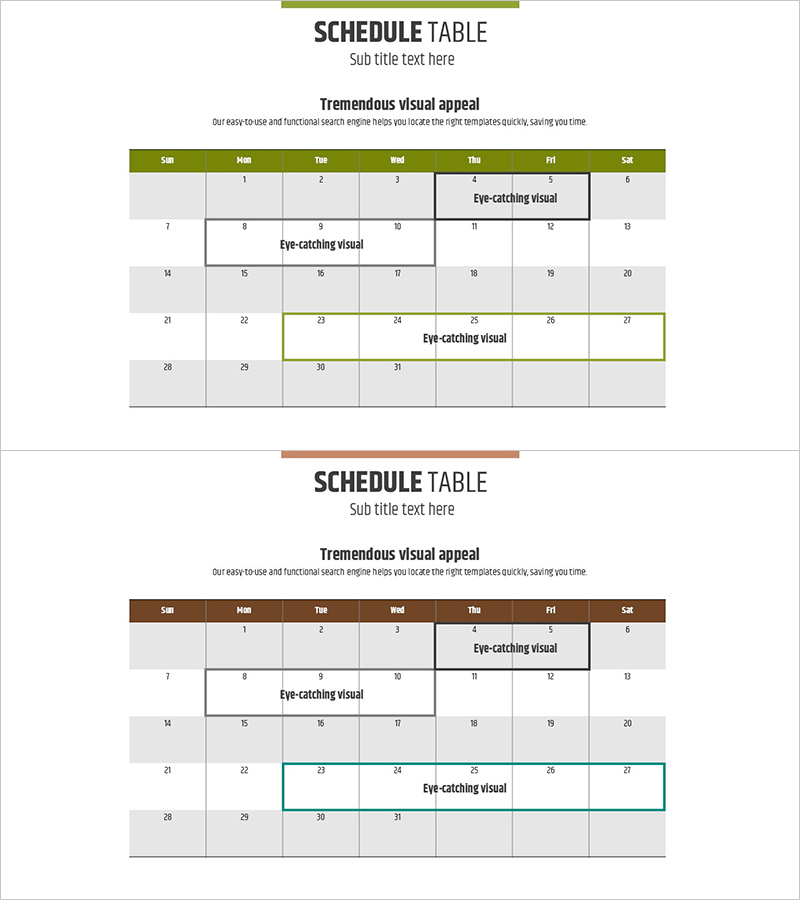 그린 브라운 일정표 – 효과적인 시간 관리