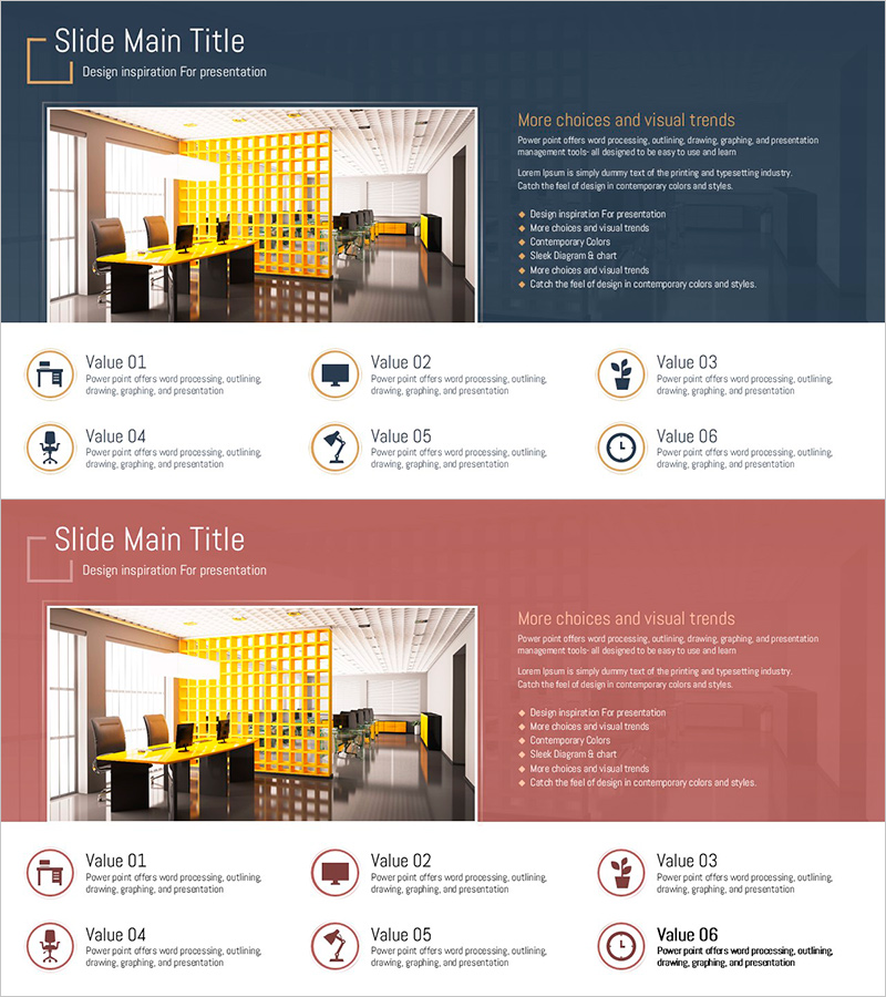 인테리어 가구 특징 슬라이드 – 디자인 영감을 담다