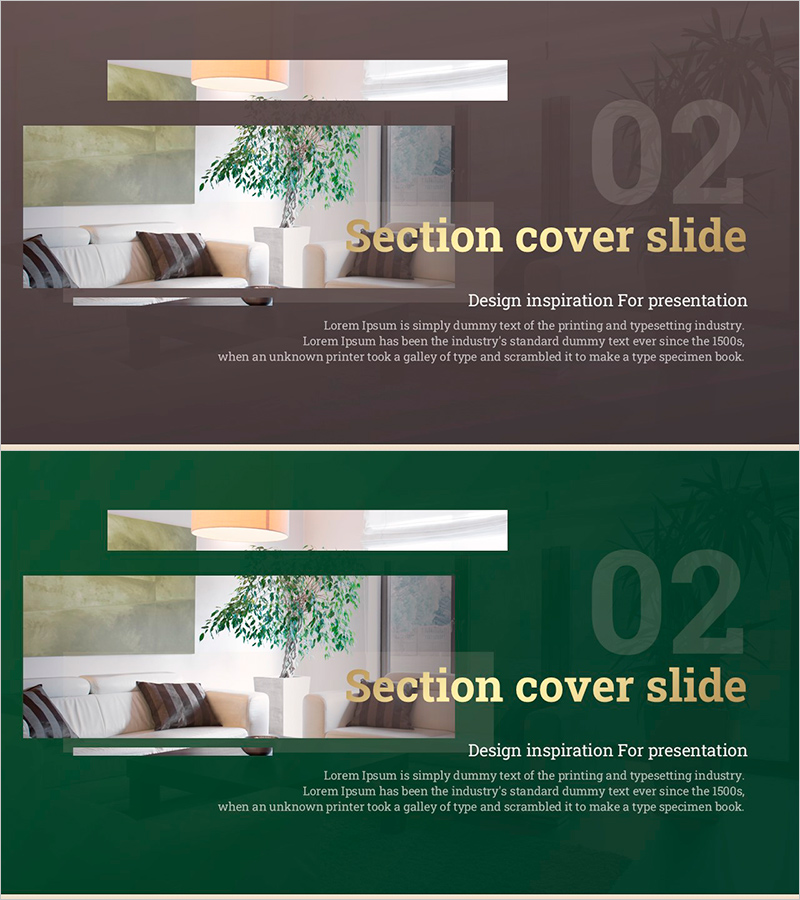 고급 인테리어 PPT 간지 02 – 세련된 디자인과 효과적인 구성