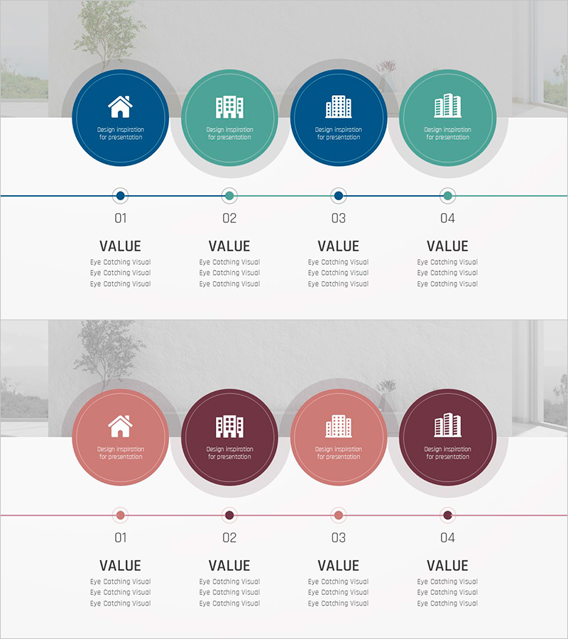 착공 단계 계획을 시각화한 다이어그램 슬라이드