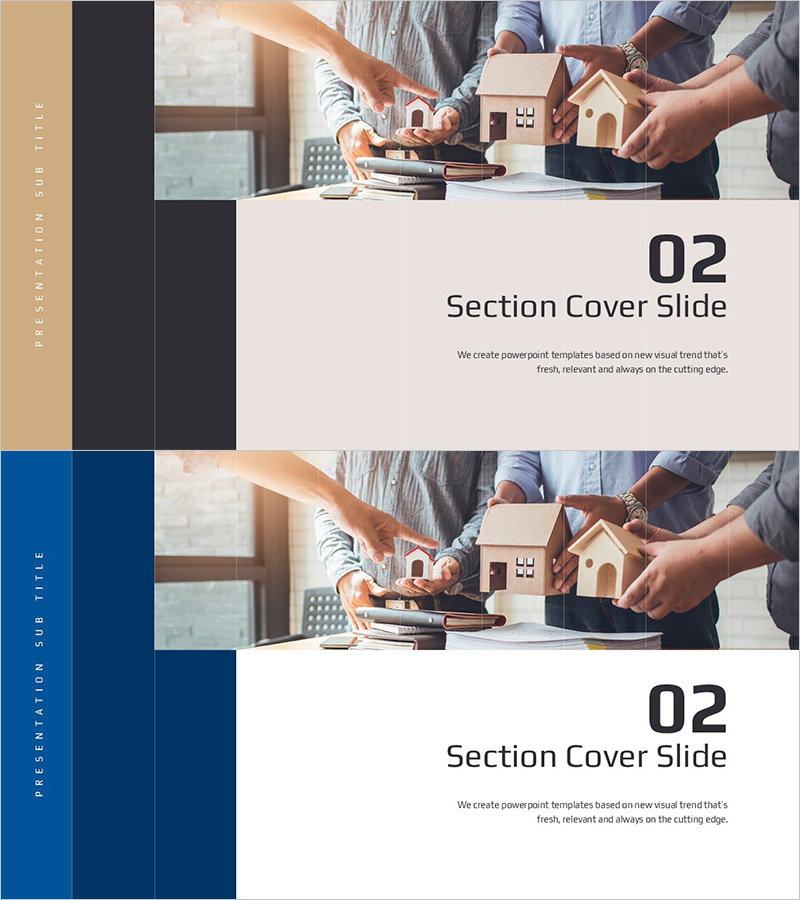 건축 기술 템플릿 간지 – 섹션 커버 슬라이드