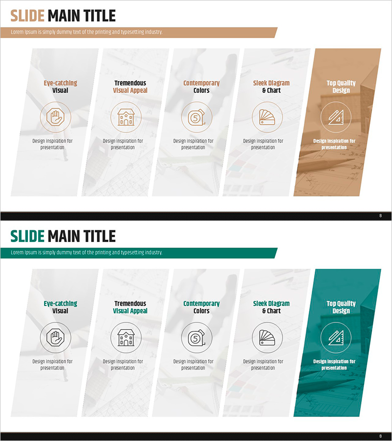 설계 분야 리스트 – 디자인 영감을 주는 슬라이드