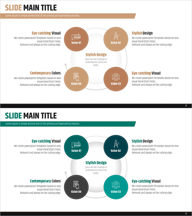 원형 순환 다이어그램으로 운영 계획 시각화 – 리스크 관리 전략