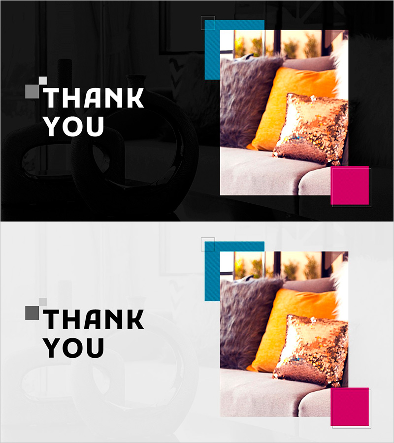 실내 인테리어 디자인 템플릿 엔딩 - 고급스러움과 따뜻함