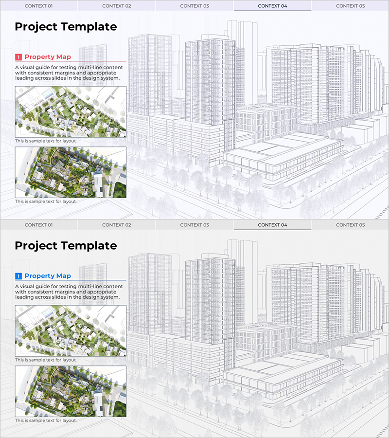 부동산 프로젝트 맵 템플릿 – 정보 전달의 시각화