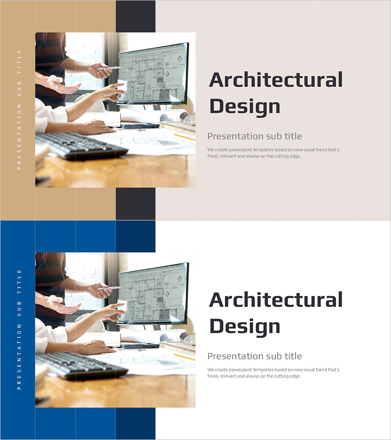 건축 기술 템플릿 표지 – 혁신과 세련미