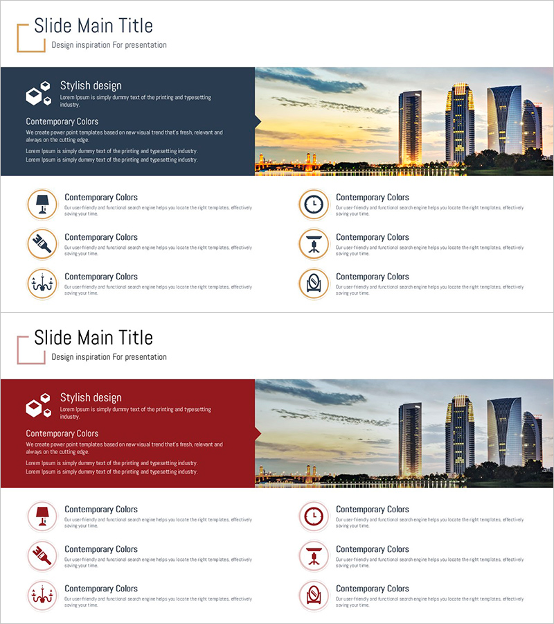 인테리어 제품 설명을 위한 프레젠테이션 템플릿