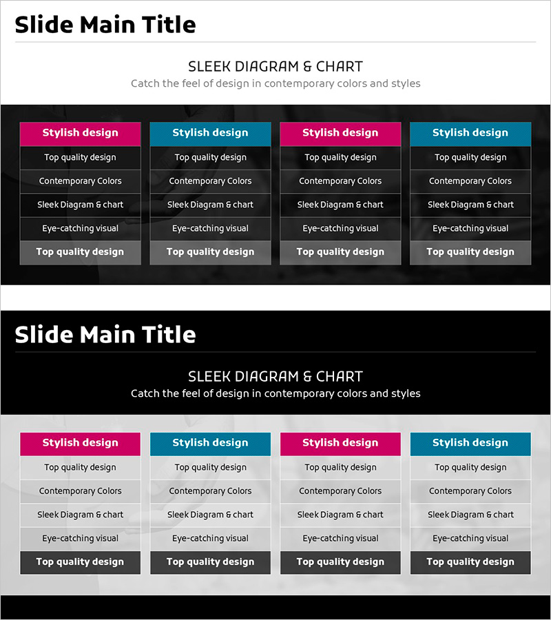 스퀘어 텍스트박스 다이어그램 – 운영계획 관련 시각화