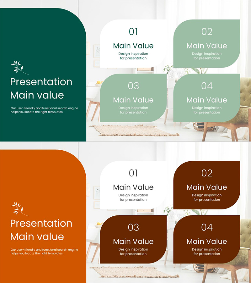 나뭇잎 프레임의 다이어그램 – 자연을 담은 디자인