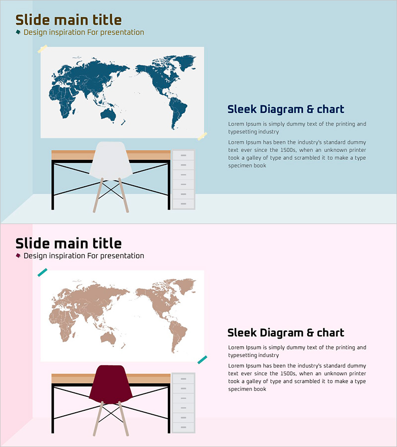 지도 포스터와 텍스트로 전략적 마케팅 계획 수립