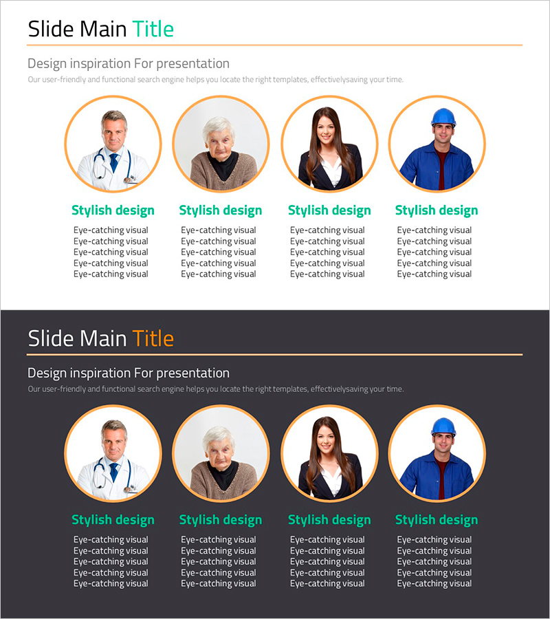 전문가 경력 소개 다이어그램 – 인사와 신뢰