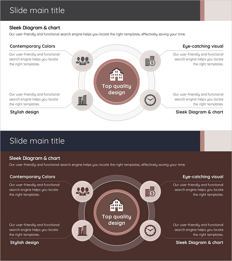 사업 개요 확산 다이어그램 – 시각적으로 매력적인 비즈니스 소개