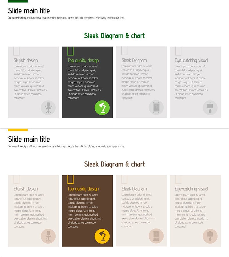 제품 소개 텍스트 박스 – 디자인과 기능성을 겸비한 슬라이드