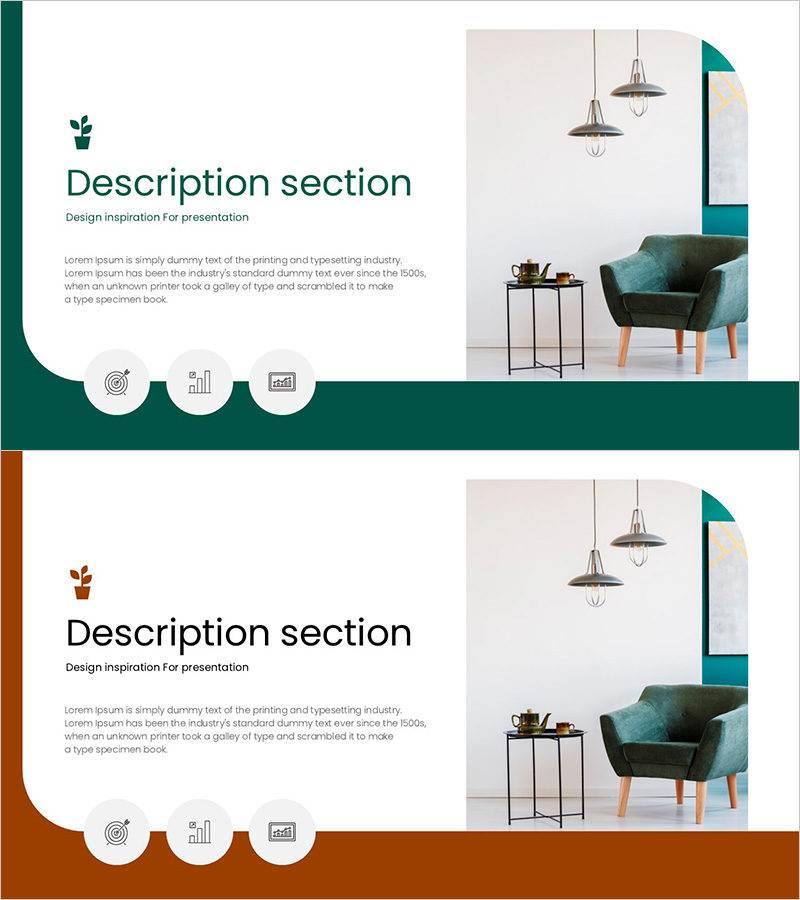 인테리어 가격 및 프로모션 설명 슬라이드 - 사업 소개와 전략
