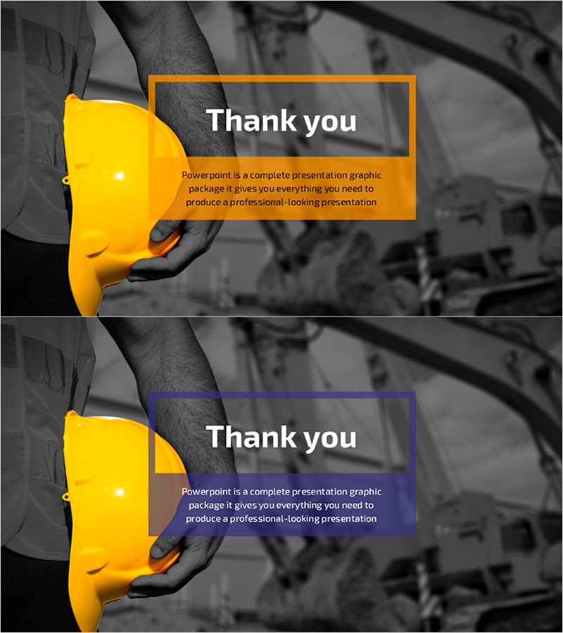 건설 공사 안전관리PPT 엔딩 – Thank You