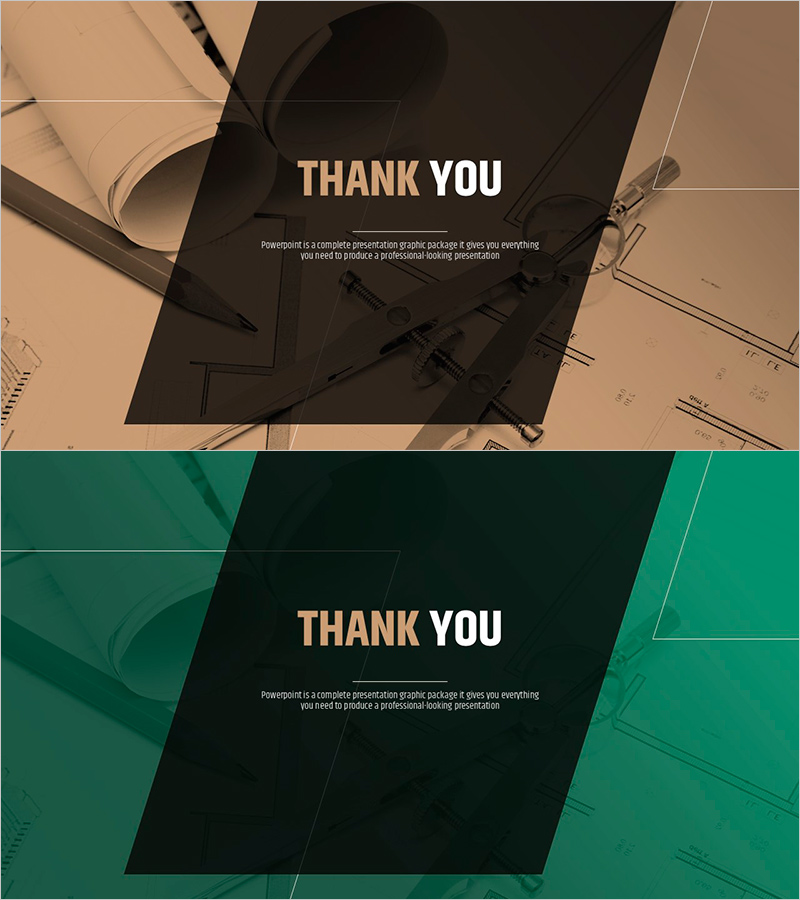 건축 설계 제안서 PPT 엔딩 – 전문성과 신뢰