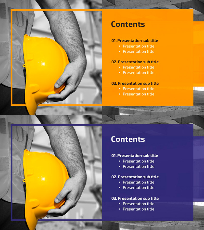 건설 안전 관리 PPT 목차