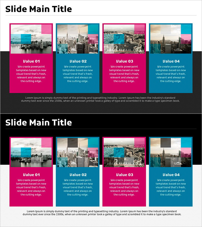 시장별 전략을 위한 클러스터 다이어그램 슬라이드