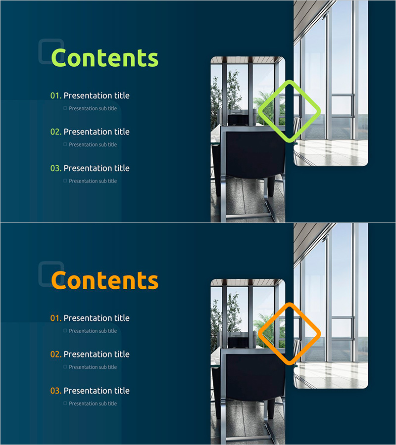 라운드 인테리어 템플릿 목차 – 현대적인 멋