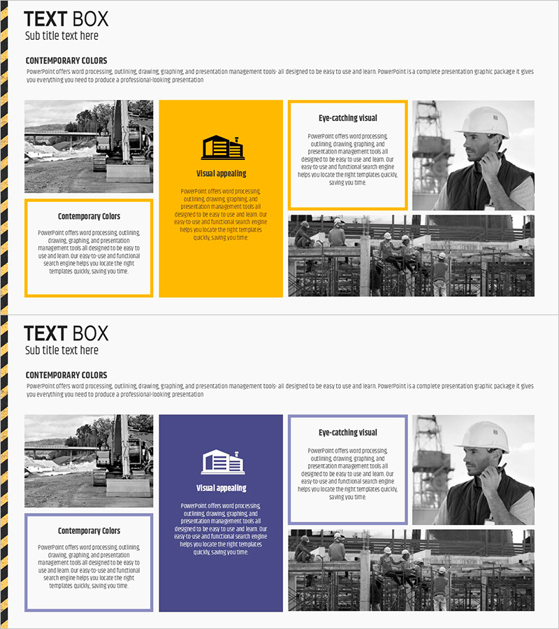 건설 현장 텍스트 박스 – 위험 관리 및 규제 준수