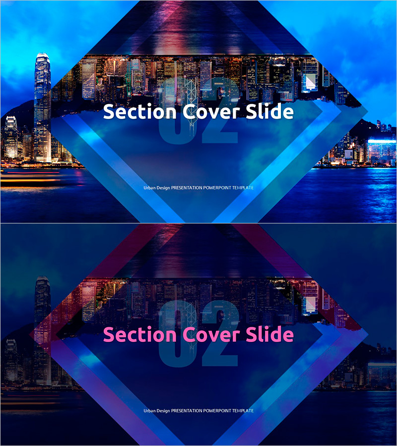 섹션 커버 슬라이드 - 현대적 디자인 감각