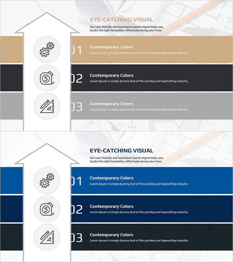 설계 계획과 방향성을 한눈에 보여주는 슬라이드