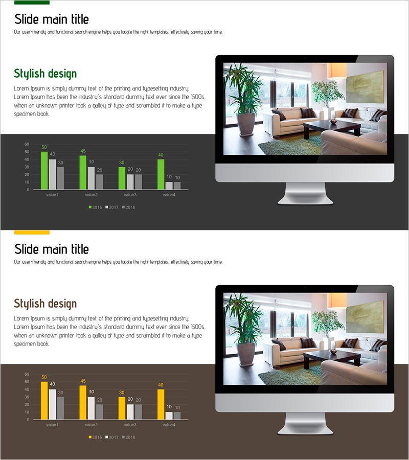 거주환경에 따른 삶의 질 만족도 조사 그래프 – 시장 분석용 슬라이드