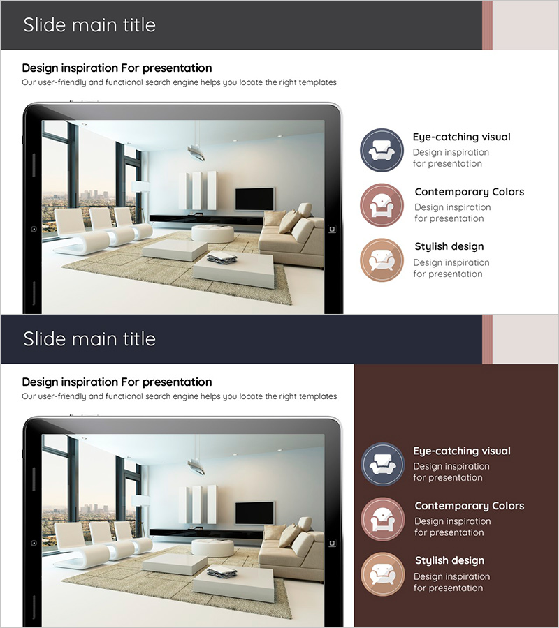 소파와 태블릿 목업으로 제품을 시각화 – 현대적 감각과 스타일