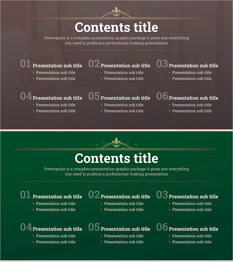 고급 인테리어 PPT 목차