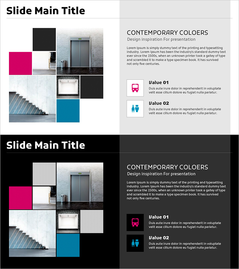 화장실 경로, 제품 소개를 위한 PPT 슬라이드