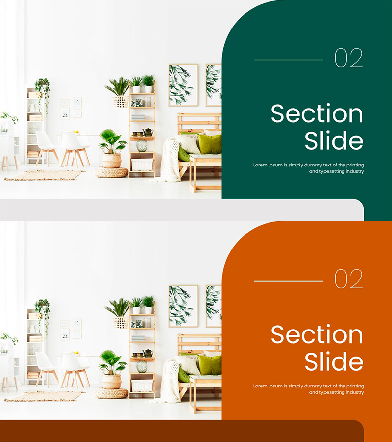 플랜테리어 템플릿 간지 02 – 스타일리시한 섹션 커버 슬라이드