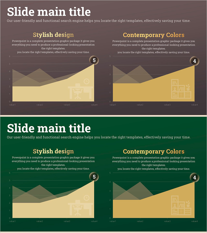 인테리어 수요 영역형 그래프 – 시장 분석 도구