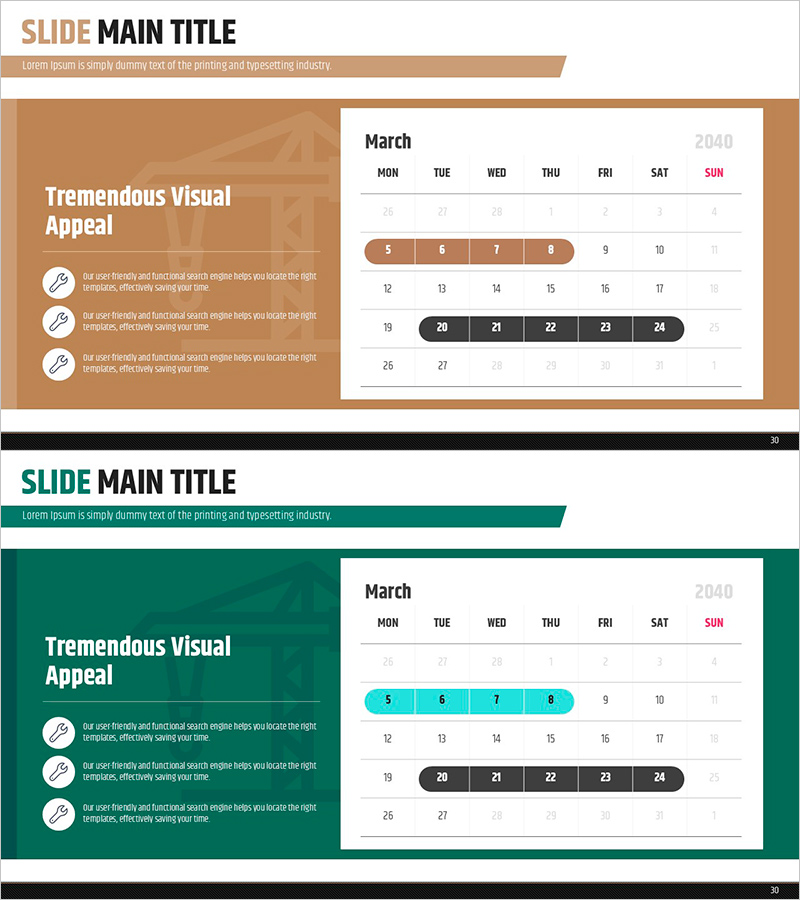 공사 일정 테이블 – 사업 추진 전략 안내