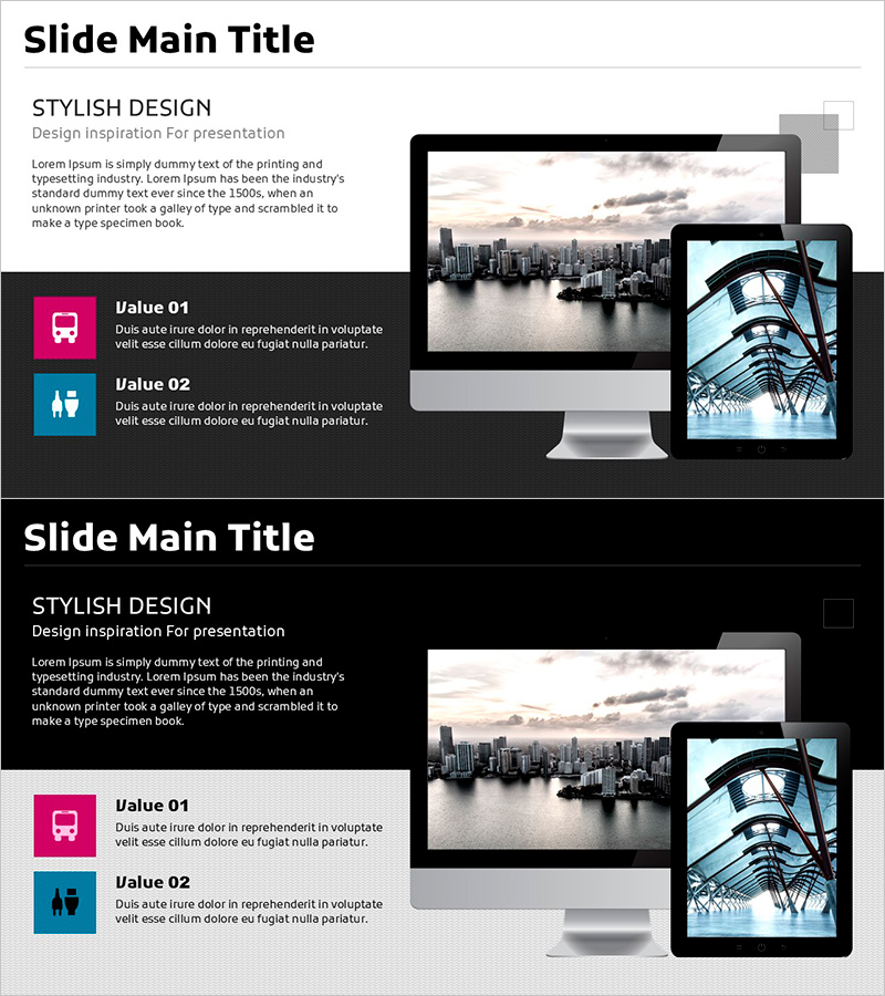 모던 디자인의 기술 부문 전략 PPT – 혁신과 미래 계획