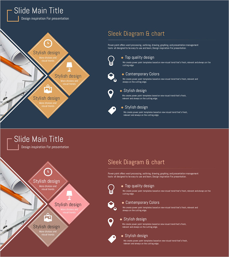 가구 특성을 표현한 세련된 다이어그램 슬라이드