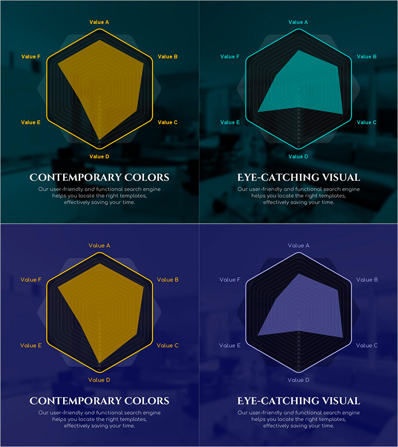 그린 퍼플 방사형 차트 분석 – 시각적 강점을 담다