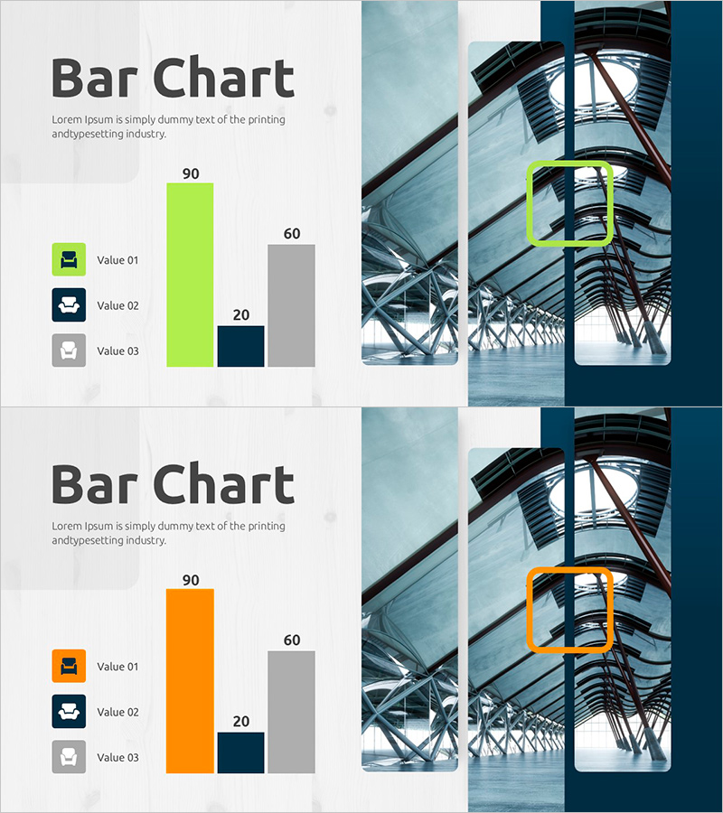 구조물 사진과 그래프로 시각화한 매출 성과
