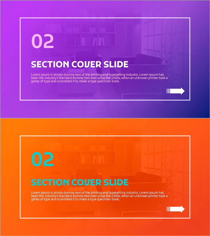 세션 커버 슬라이드 – 주목을 끄는 디자인