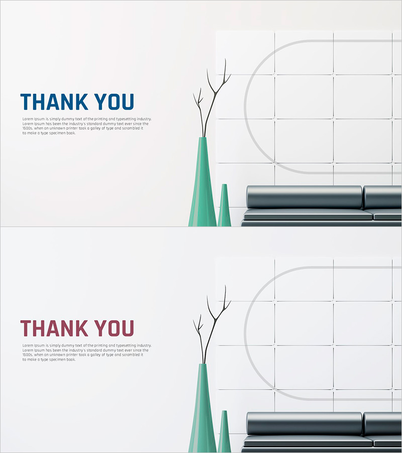 심플 인테리어 템플릿 엔딩표지 – 고급스러움의 마무리